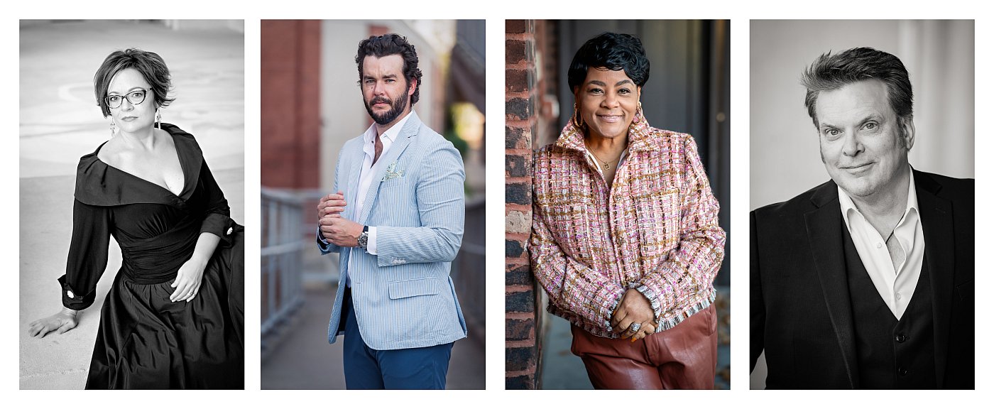 Headshot photos of men and women by St. Louis photographer. 